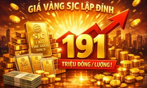 Giá vàng SJC giảm chỉ bằng một nửa vàng thế giới, được kỳ vọng sớm đạt 191 triệu đồng/lượng