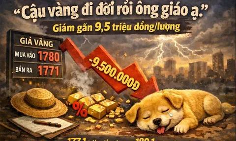 “Cậu Vàng đi đời rồi ông giáo ạ”, giá vàng giảm một nhát 9,5 triệu đồng/lượng
