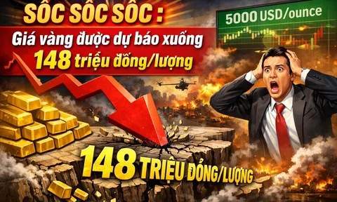 SỐC SỐC SỐC: Giá vàng được dự báo xuống 148 triệu đồng/lượng